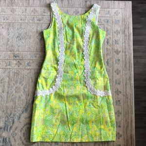 Lilly Pulitzer Crazy Cat House Shift Dress 0